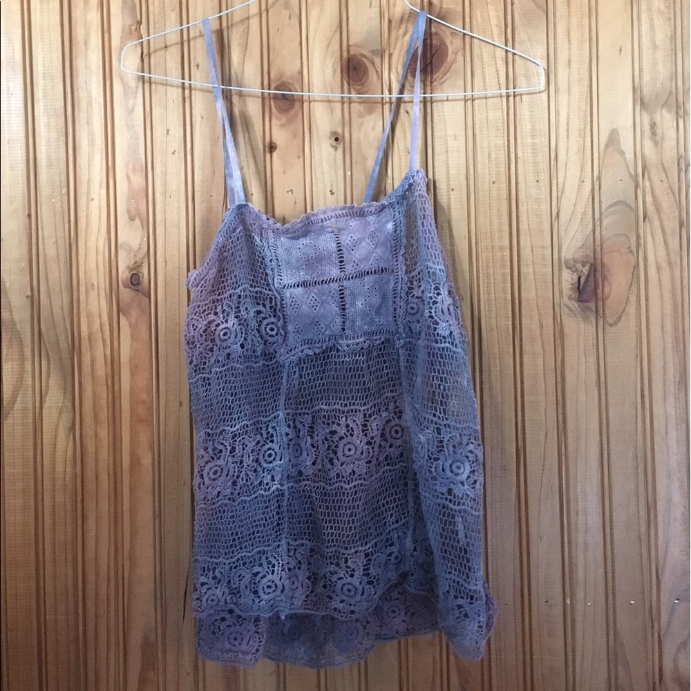 Urban outfitters crochet purple & blue cami
